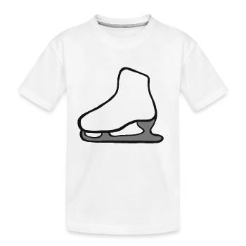 Patin à glace patinage de vitesse patinage artistique - T-shirt bio Premium Enfant - blanc - Devant