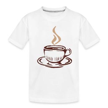 Café Café Cadeau Café - T-shirt bio Premium Enfant - blanc - Devant