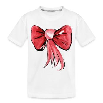 Schleife Aquarell Gemalt - Kinder Premium Bio T-Shirt - Weiß - Vorne