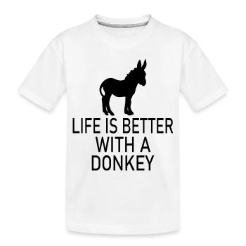 Esel d’âne - T-shirt bio Premium Enfant - blanc - Devant