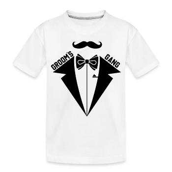 Team Groom - Kids' Premium Organic T-Shirt - white - Front