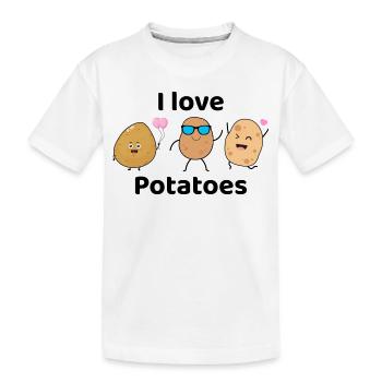 Amateur de pommes de terre Pommes de terre Dicton amusant - T-shirt bio Premium Enfant - blanc - Devant
