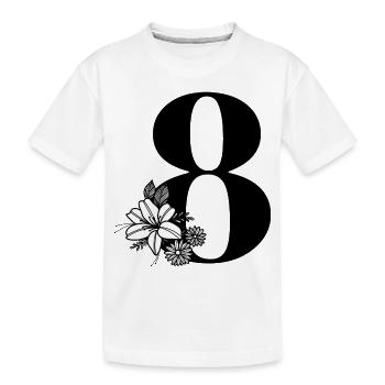 Numéro 8 - T-shirt bio Premium Enfant - blanc - Devant