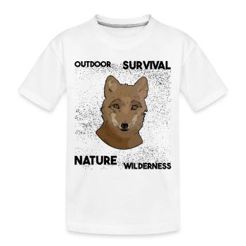 Fox Outdoor Nature Survie Wilderness - T-shirt bio Premium Enfant - blanc - Devant