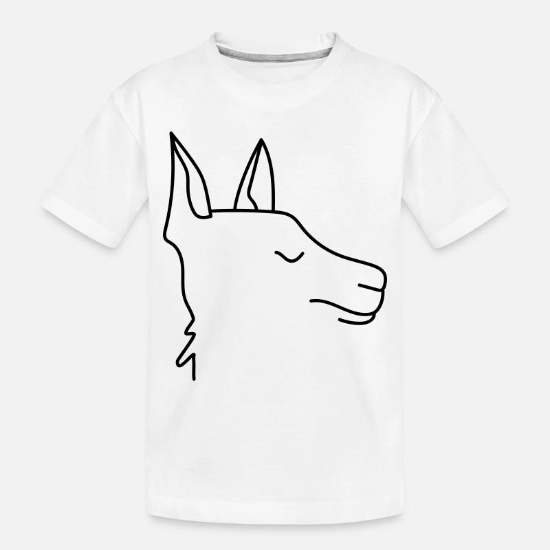 Lama abstrakt - Kinder Premium Bio T-Shirt - Weiß