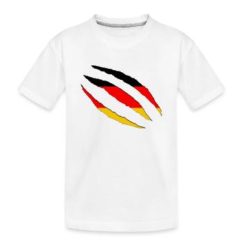 Deutschland - Kinder Premium Bio T-Shirt - Weiß - Vorne