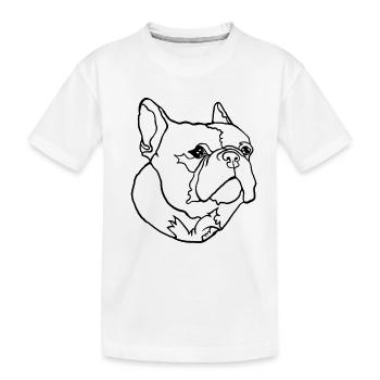 French Bulldog - Kids' Premium Organic T-Shirt - white - Front