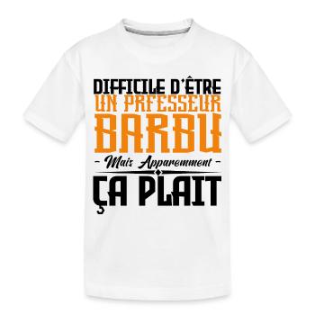 professeur barbu, citations barbe, cadeau Idée - T-shirt bio Premium Enfant - blanc - Devant