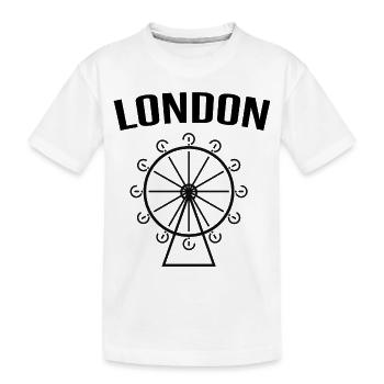 London - Kids' Premium Organic T-Shirt - white - Front