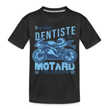 motard parfait dentiste parfait - T-shirt bio Premium Enfant - noir - Devant