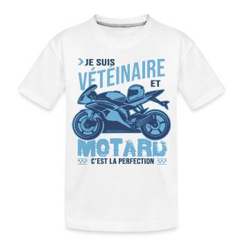 motard parfait vétéinaire parfait - T-shirt bio Premium Enfant - blanc - Devant