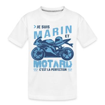 motard parfait marin parfait - T-shirt bio Premium Enfant - blanc - Devant