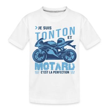 motard parfait tonton parfait oncle - T-shirt bio Premium Enfant - blanc - Devant