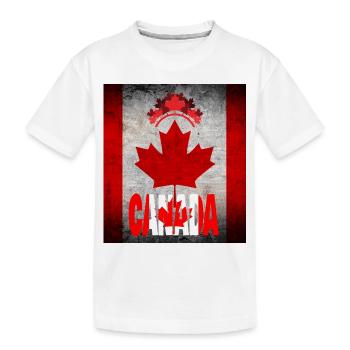 Kanada, Ahornblatt. - Kinder Premium Bio T-Shirt - Weiß - Vorne
