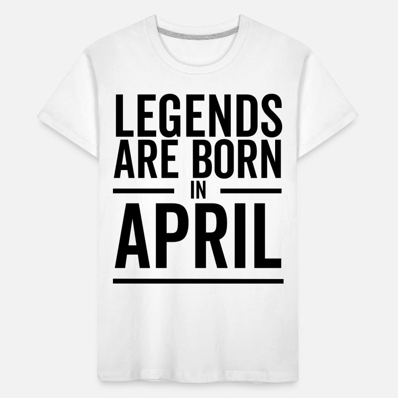 Legends Are Born in April Kids' Premium Organic T-Shirt