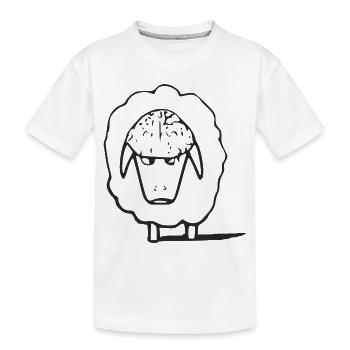 Hako das mürrische Schaf - Kinder Premium Bio T-Shirt - Weiß - Vorne