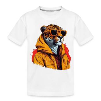 Street style cheetah | Cheetah lovers - Kids' Premium Organic T-Shirt - white - Front