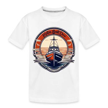 Bateau à moteur / Eau / Liberté / Aventure / Moteur - T-shirt bio Premium Enfant - blanc - Devant