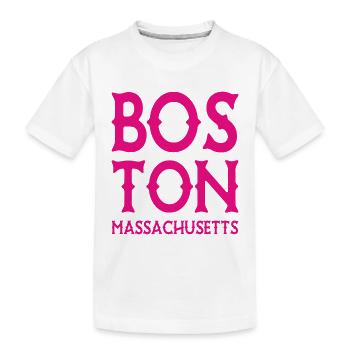 Boston - Massachusetts - United States of America - Kinder Premium Bio T-Shirt - Weiß - Vorne