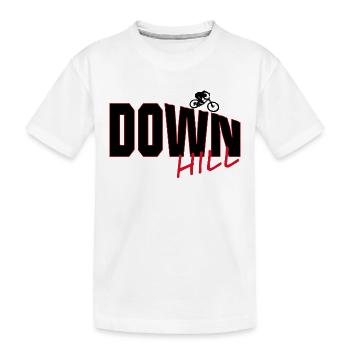 Downhill - Kinder Premium Bio T-Shirt - Weiß - Vorne