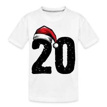 20 Numéro Noël - T-shirt bio Premium Enfant - blanc - Devant