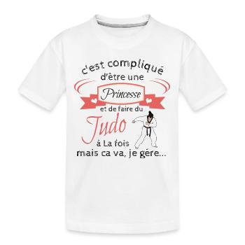 Judo - T-shirt bio Premium Enfant - blanc - Devant