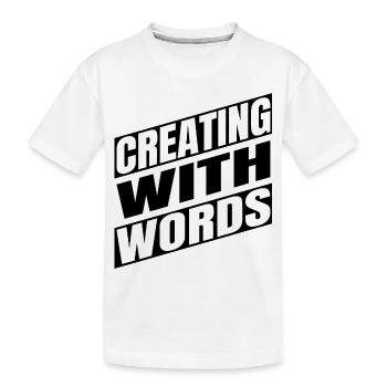 fiction writing literary arts - Kinder Premium Bio T-Shirt - Weiß - Vorne
