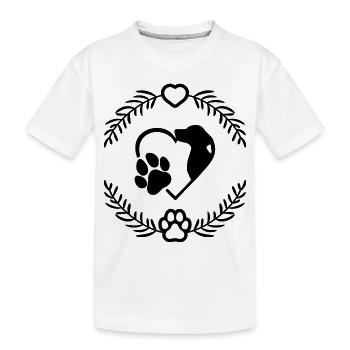 Chiens d’amour - T-shirt bio Premium Enfant - blanc - Devant