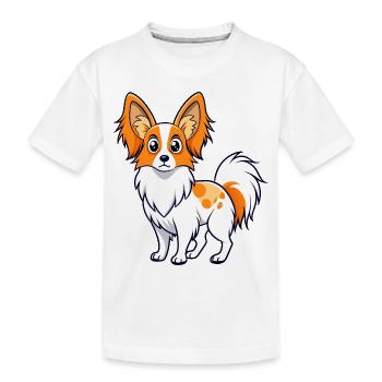Alert Papillon Digital Art - Kids' Premium Organic T-Shirt - white - Front