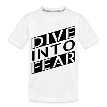 courage quotes facing fears daring spirit - Kinder Premium Bio T-Shirt - Weiß - Vorne