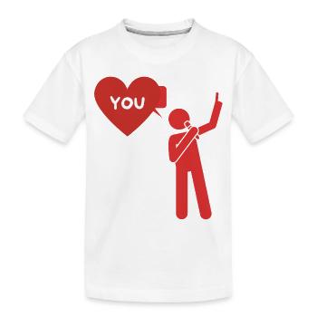 Declaration of love "I love you" - Kids' Premium Organic T-Shirt - white - Front
