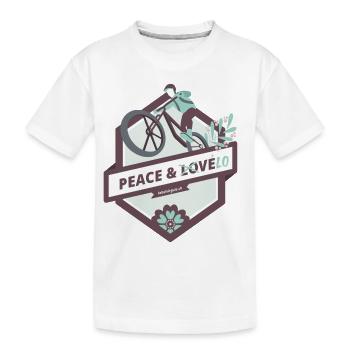 Peace & Vélo - T-shirt bio Premium Enfant - blanc - Devant