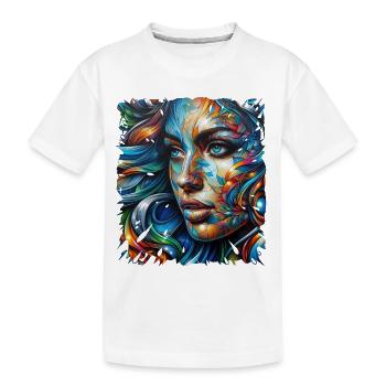 Graffiti Street Art Spray Vintage Schablone Retro - Kinder Premium Bio T-Shirt - Weiß - Vorne