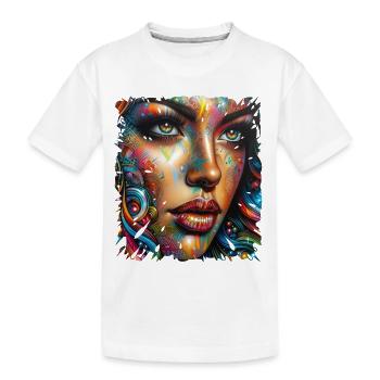 Graffiti Street Art Spray Vintage Schablone Retro - Kinder Premium Bio T-Shirt - Weiß - Vorne