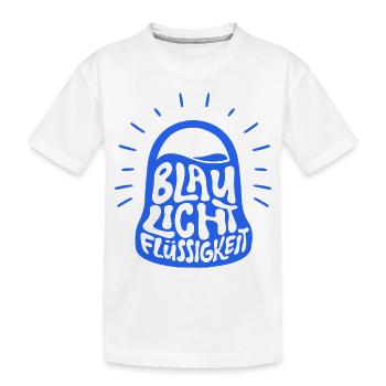 Blaulichtflüssigkeit - Blaulicht Symbol - Kinder Premium Bio T-Shirt - Weiß - Vorne
