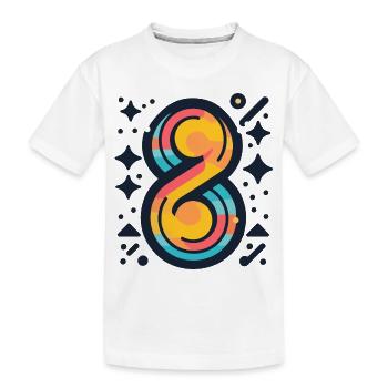 Numéro Huit Coloré - T-shirt bio Premium Enfant - blanc - Devant