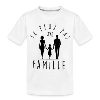 Je peux pas, j'ai famille. - T-shirt bio Premium Enfant - blanc - Devant