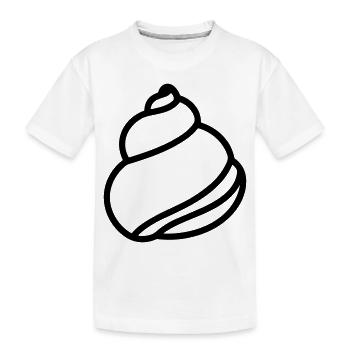 Muschel - Kinder Premium Bio T-Shirt - Weiß - Vorne