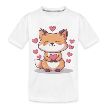 Ein Chibi-Fuchs als Babygeschenk - Kinder Premium Bio T-Shirt - Weiß - Vorne