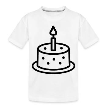 Gateau d'anniversaire - T-shirt bio Premium Enfant - blanc - Devant