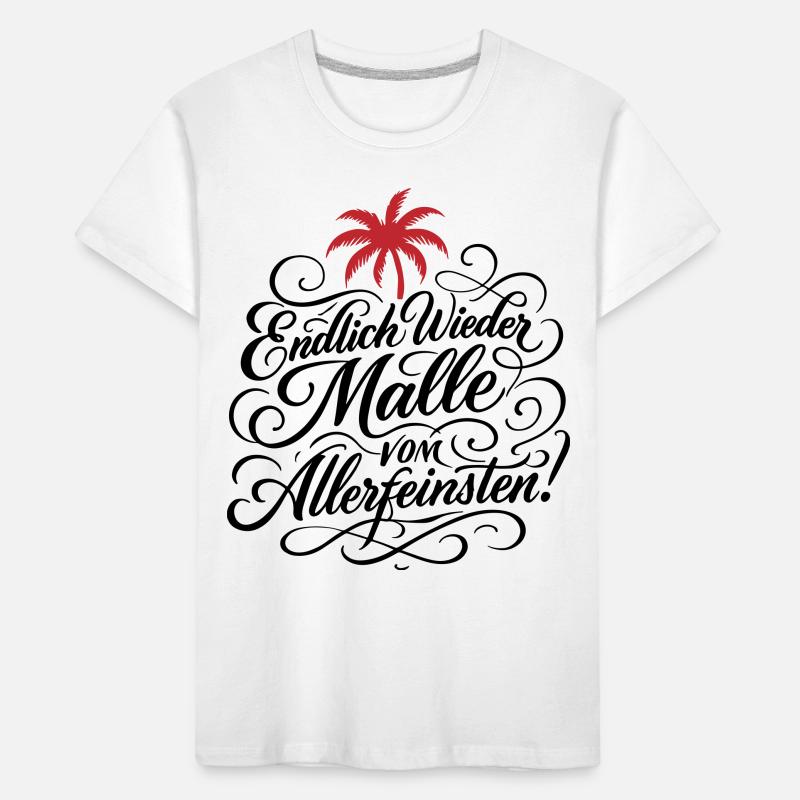 Endlich Malle Spruch Urlaub Kinder Premium Bio T-Shirt