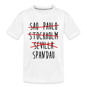 Spandau - Berlin - Bezirk - Aufzählung - Kinder Premium Bio T-Shirt - Weiß - Vorne
