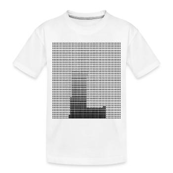 Lettre L, nom, la lettre L - T-shirt bio Premium Enfant - blanc - Devant