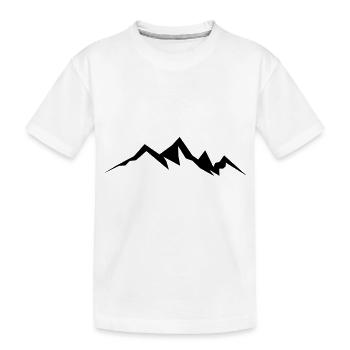 Berge Berg Gebirge Mountain 19 Zeichenfläche 20 - Kinder Premium Bio T-Shirt - Weiß - Vorne