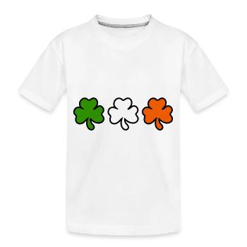 Kleeblatt Irland Flagge - Kinder Premium Bio T-Shirt - Weiß - Vorne