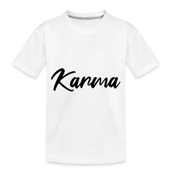 Karma Fate Faith Yoga Karma - Kids' Premium Organic T-Shirt - white - Front