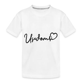 Usedom Herzschlag Ostsee Insel Usedom - Kinder Premium Bio T-Shirt - Weiß - Vorne