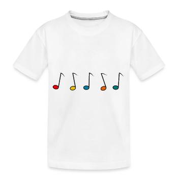 MUSIQUE. ROCK. FÊTE DE LA MUSIQUE. PIANO. CHORALE. - T-shirt bio Premium Enfant - blanc - Devant