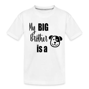 Hund Baby Babysprueche Kind Kinder lustige Sprüche - Kinder Premium Bio T-Shirt - Weiß - Vorne