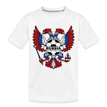 Russia - Kids' Premium Organic T-Shirt - white - Front